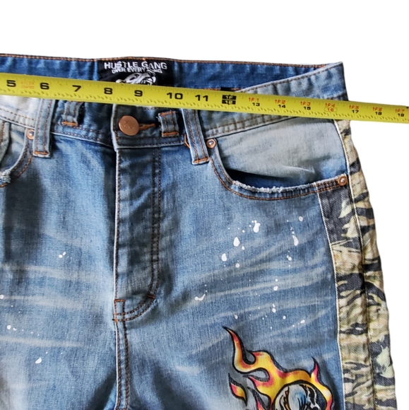 Hustle Gang Whiskey Throttle Spray Paint Jeans. Sz. 34. - Picture 12 of 16